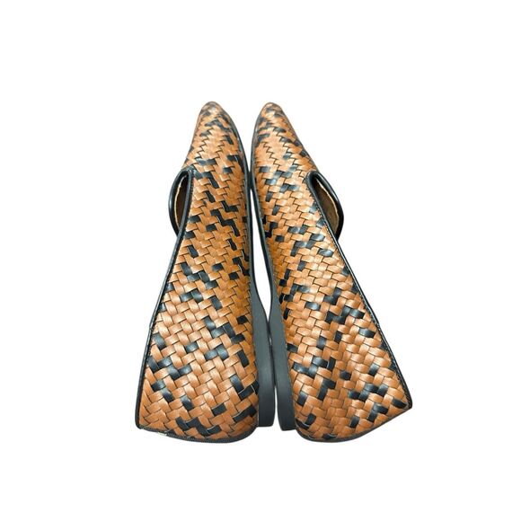 Birdies Women's Starling Woven Flats Cognac Basket Weave Sz 8.5 - Picture 3 of 8